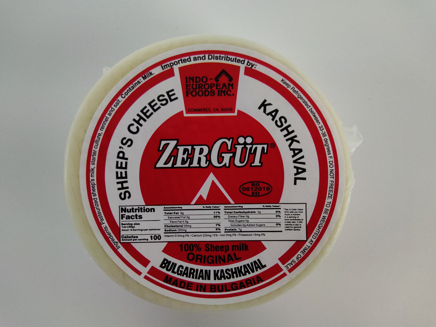 ZerGüt Bulgarian Kashkaval Sheep's Cheese