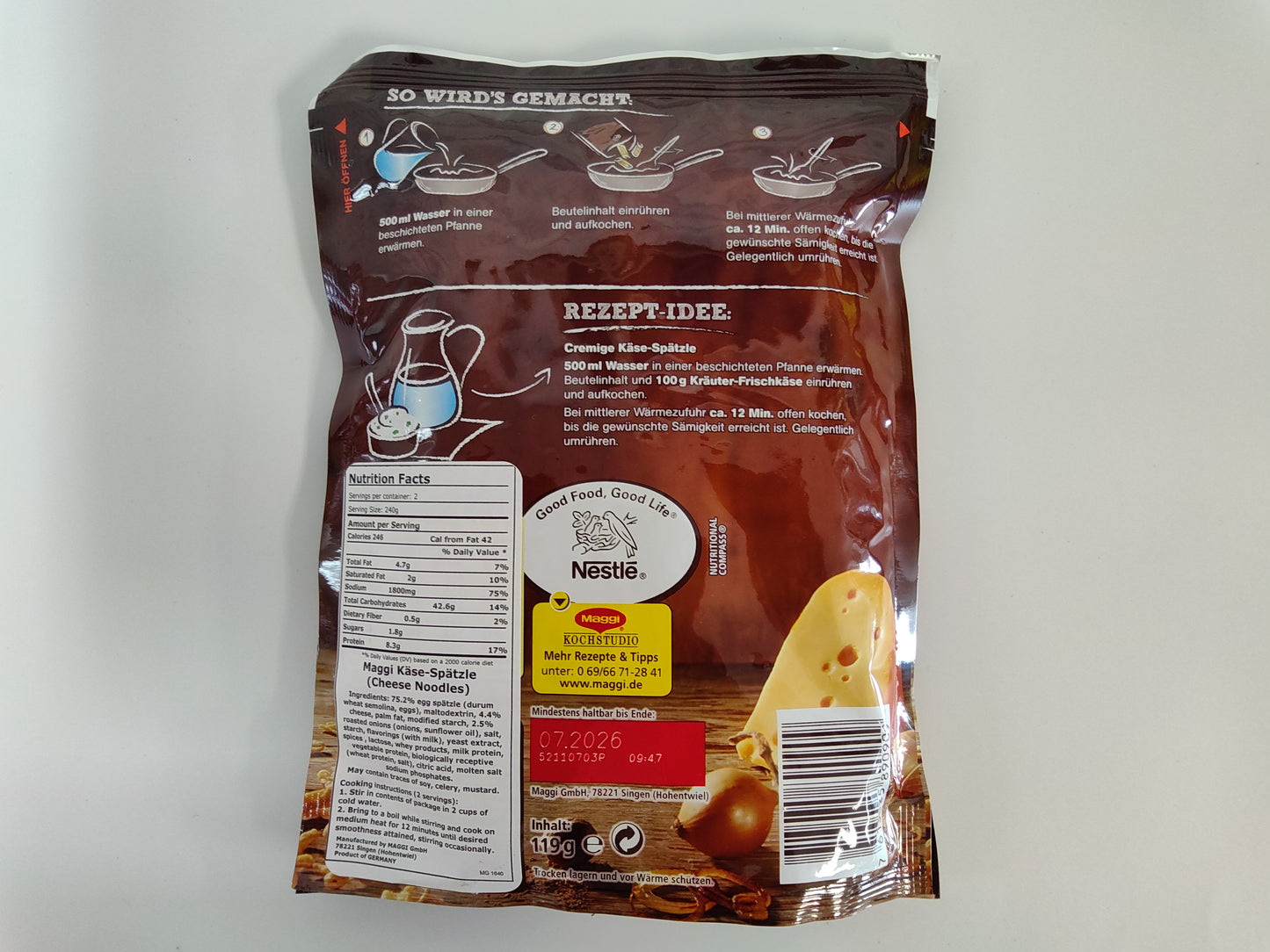 Maggi Wirtshaus Kasespaetzle, 119 g