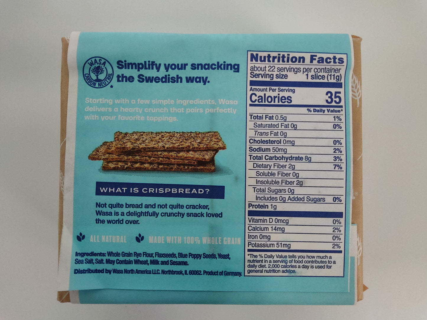 Wasa Thin Rye Crispbread, 8.6 oz (245 g)