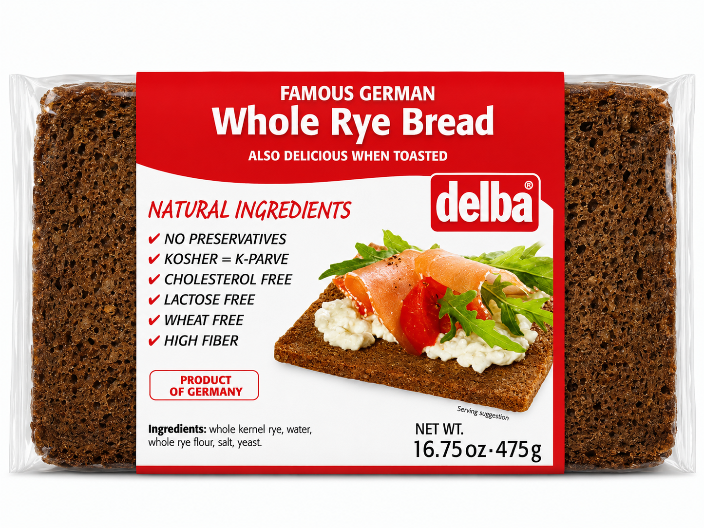 Delba Famous German Bread, 16.75 oz (475g)