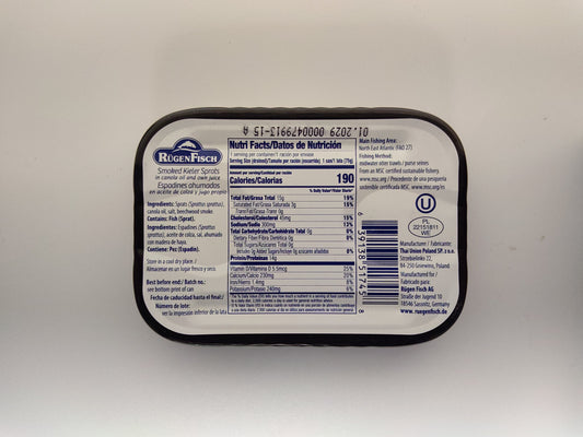 RΓΌgenFisch Kieler Sprats in Vegetable Oil, 6.7 oz (190g)
