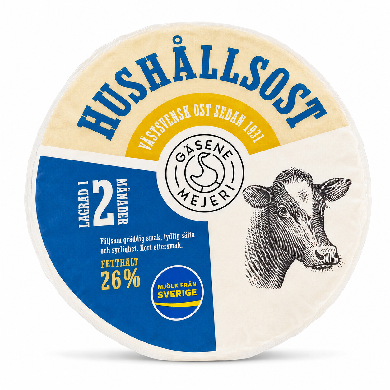 Gäsene Mejeri Hushållsost Household Cheese, 14.1 oz (400g)