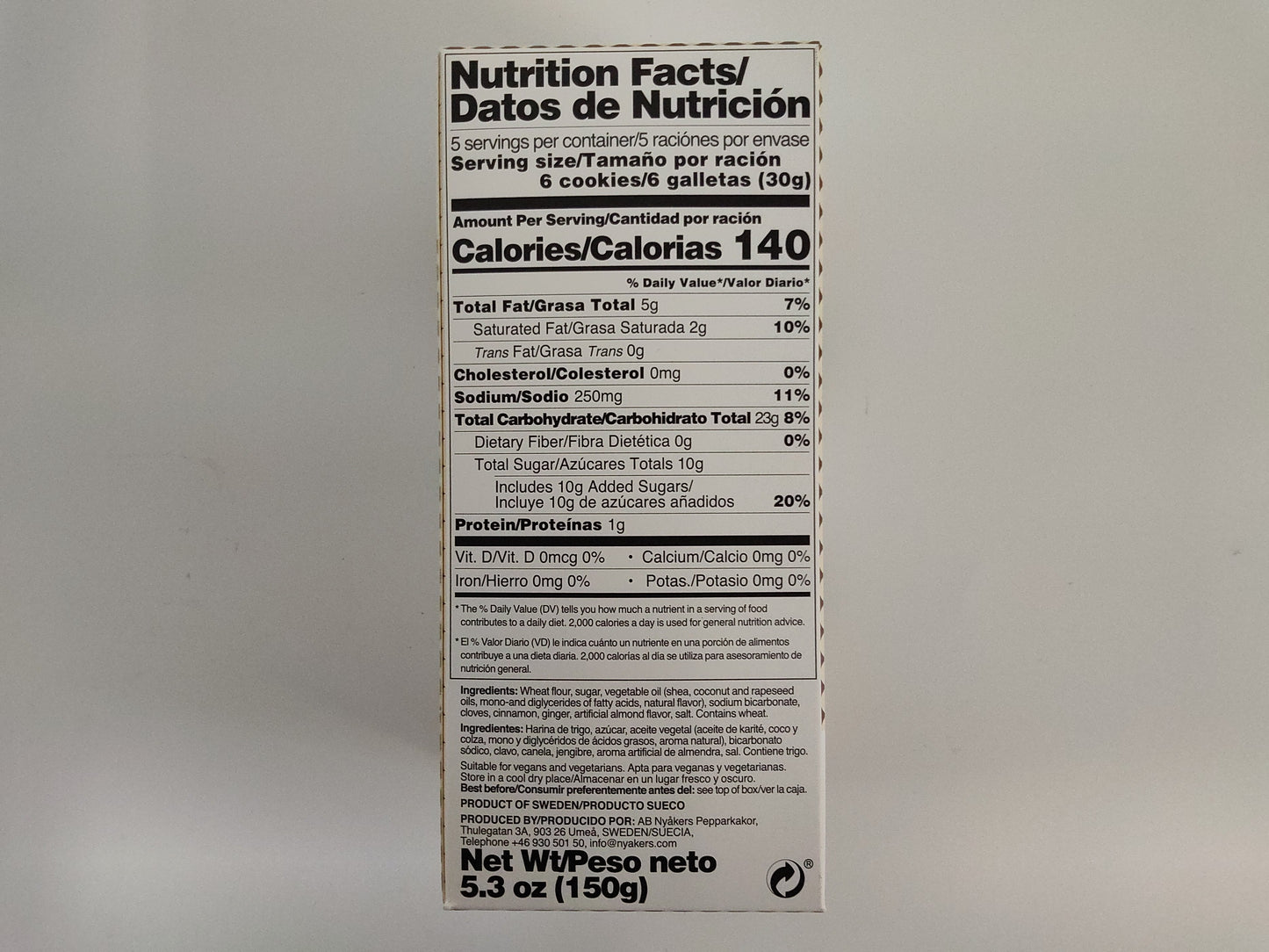 Nyåkers Ginger Snaps, 5.3 oz (150g)