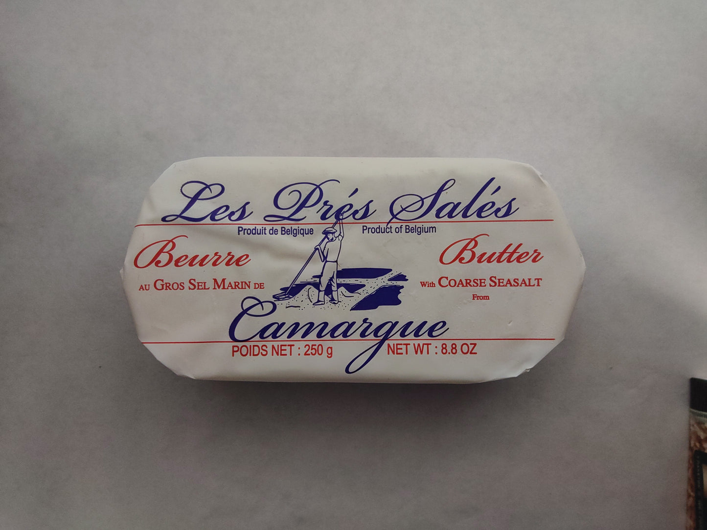 Les Pres Sales Butter with Coarse Sea Salt, 8.8 oz (250g)
