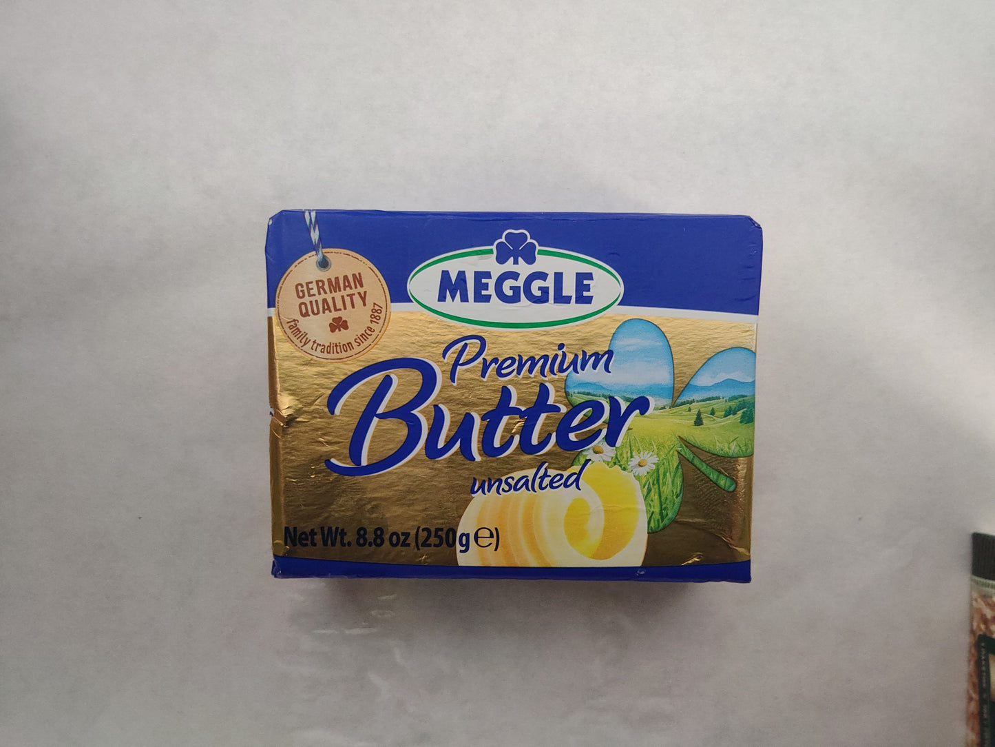 Meggle Premium Butter Unsalted, 8.8 oz (250g)