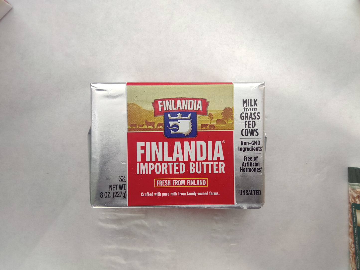 Finlandia Imported Butter Unsalted, 8 oz (227g)