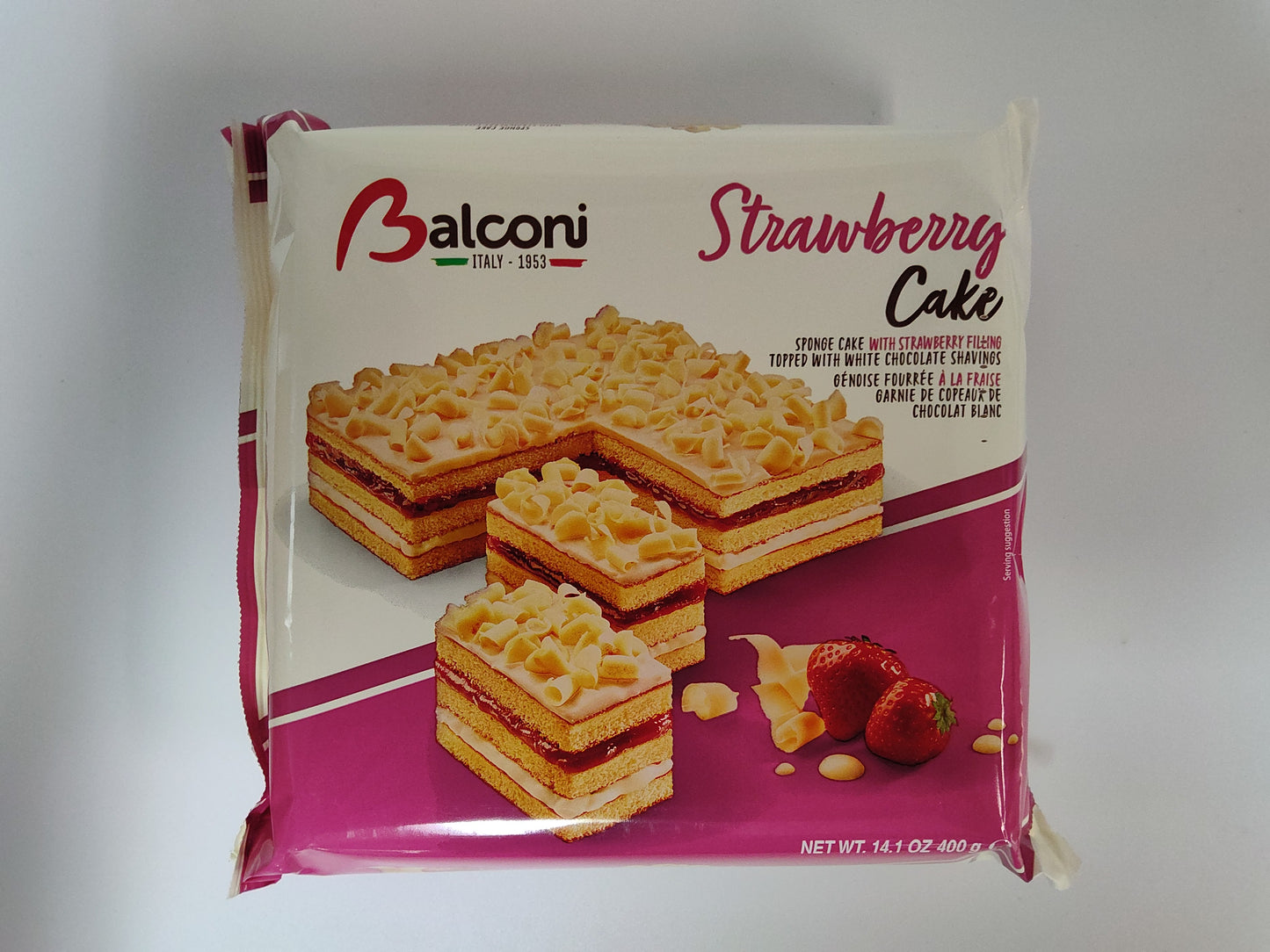 Balconi Strawberry Cake, 14.1 oz (400g)