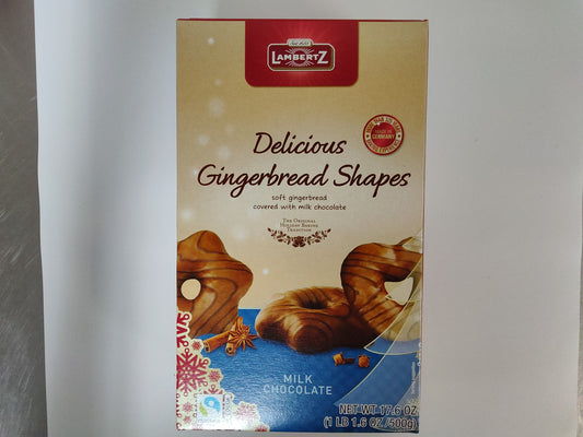 Lambertz Delicious Gingerbread Shapes Milk Chocolate, 7.05 oz (200g)