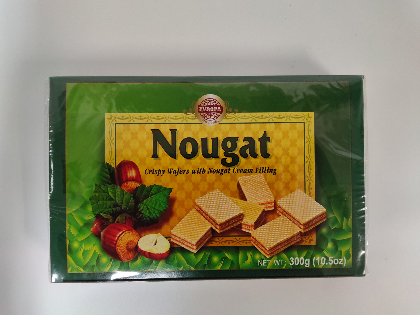 Evropa Nougat Crispy Wafers, 10.5 oz (300g)
