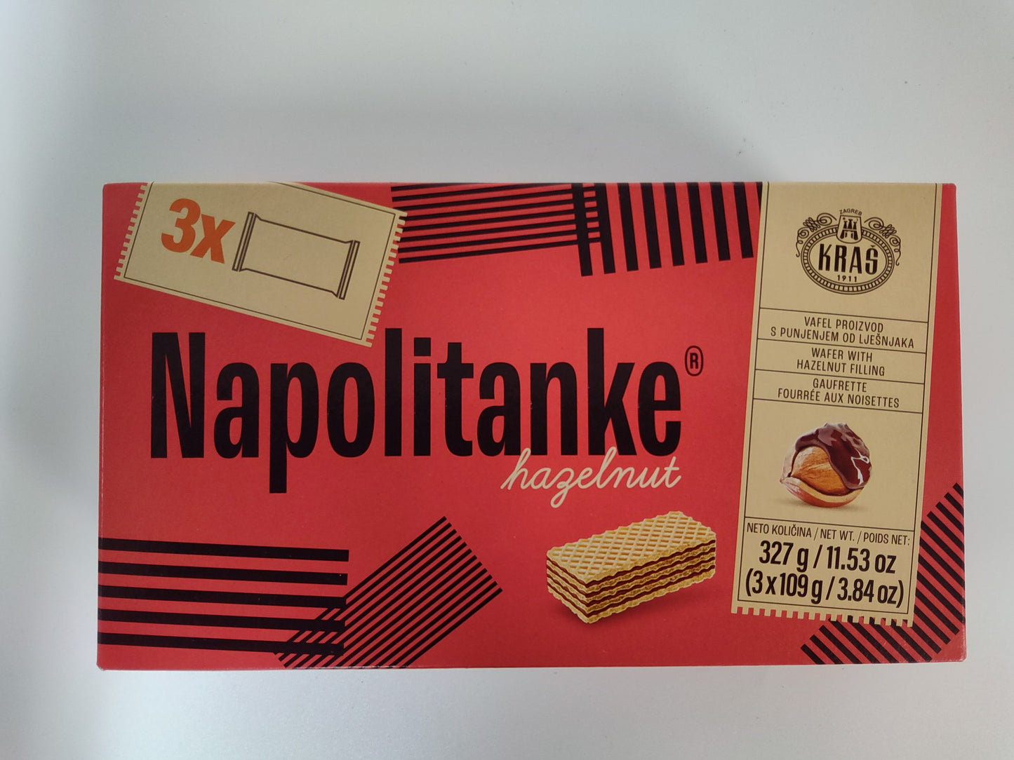 Kraš Napolitanke Hazelnut, 11.53 oz (327g)