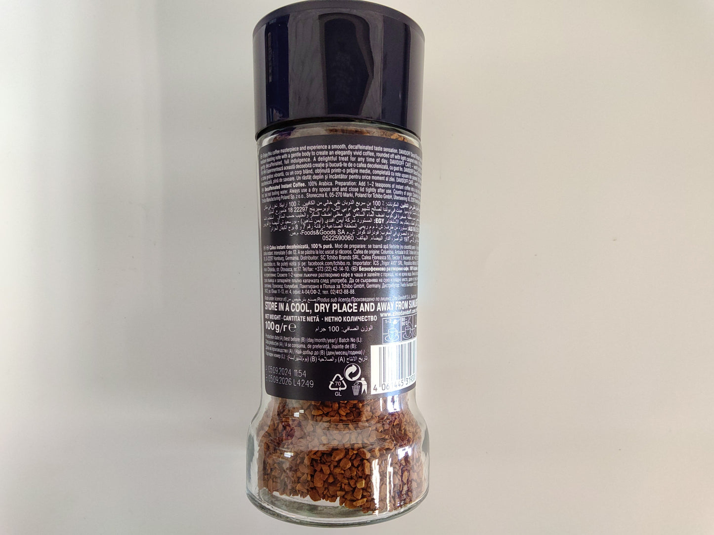 Davidoff Decaf Elegant Instant Coffee, 100 g