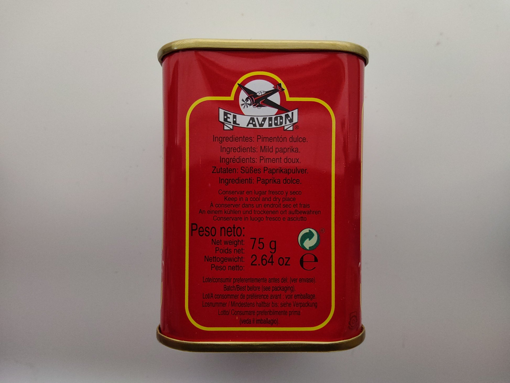 El Avion Pimenton Dulce, 75 g / 2.64 oz