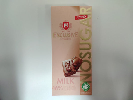 Taitau Exclusive Milk Chocolate No Added Sugar, 3.5 oz (100g)