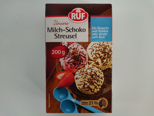 RUF Milk Chocolate Sprinkles (Milch-Schoko Streusel), 2.8 oz (80g)