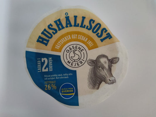 Gäsene Mejeri Hushållsost Household Cheese, 14.1 oz (400g)