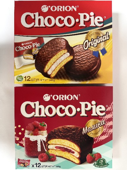 Orion Choco Pie – Assorted Flavors (12 Pieces, 360g)
