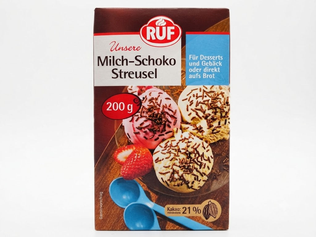 RUF Milk Chocolate Sprinkles (Milch-Schoko Streusel), 2.8 oz (80g)