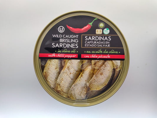 Les Mouettes d'Arvor Sardines Chili Style, 4.37 oz (124g)