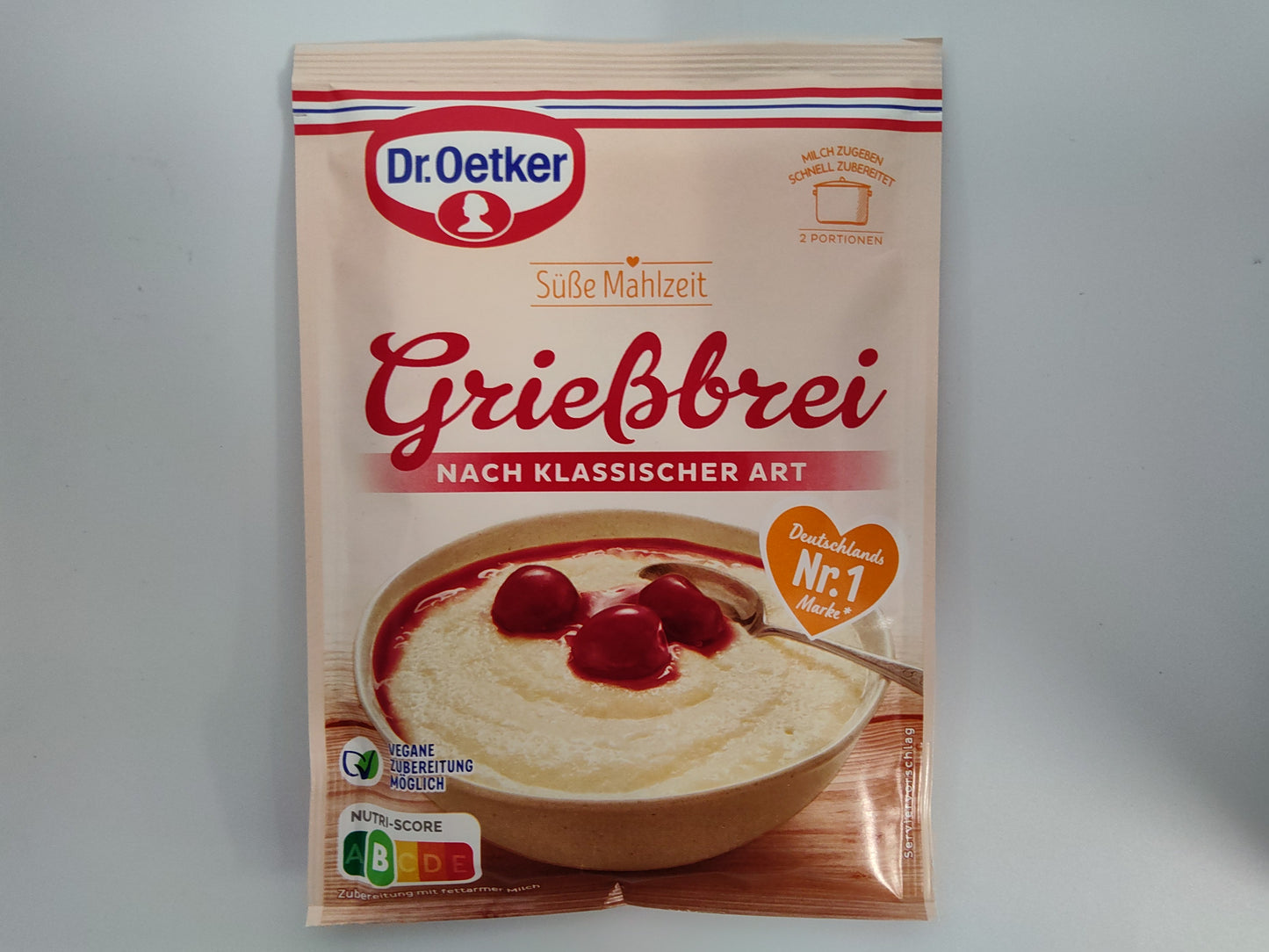 Dr. Oetker Grießbrei Instant Semolina Pudding, 6.3 oz (180g)