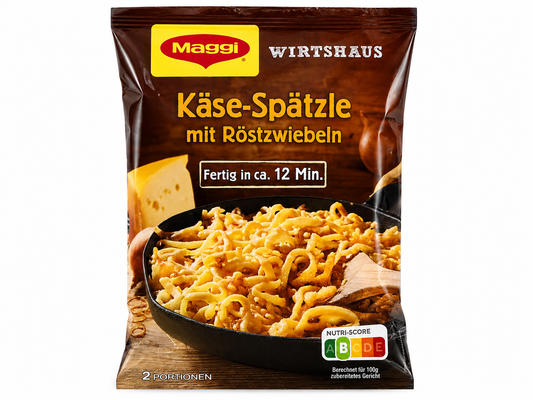 Maggi Wirtshaus Käse-Spätzle mit Röstzwiebeln, 5.3 oz (150g)