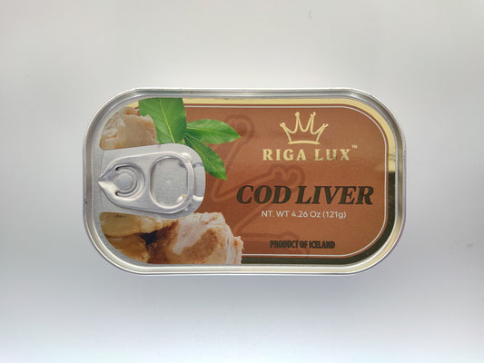 Riga Lux Cod Liver in Own Oil, 4.23 oz (120g)
