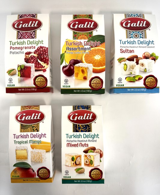 Galil Turkish Delight – 100g Assortment Collection