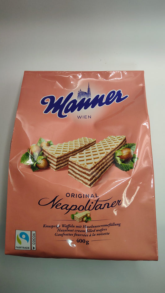 Manner Neapolitaner Hazelnut Cream Wafers – 400g