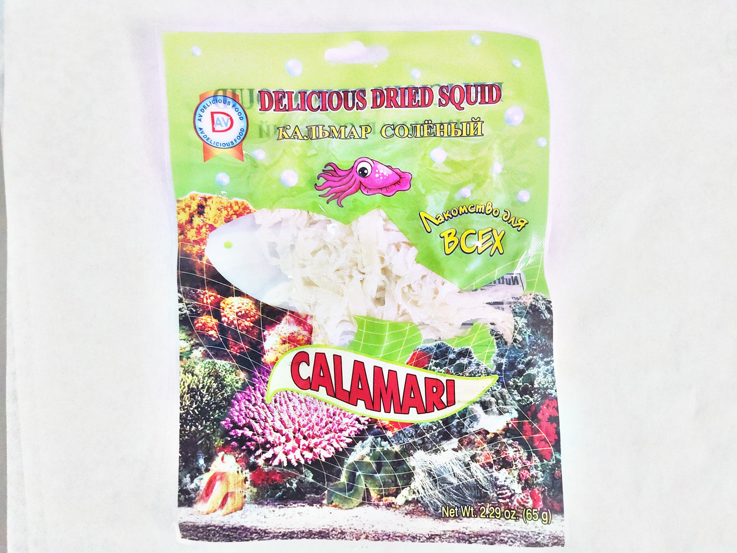 AV Delicious Calamari Dried Squid, 2.29 oz (65g)
