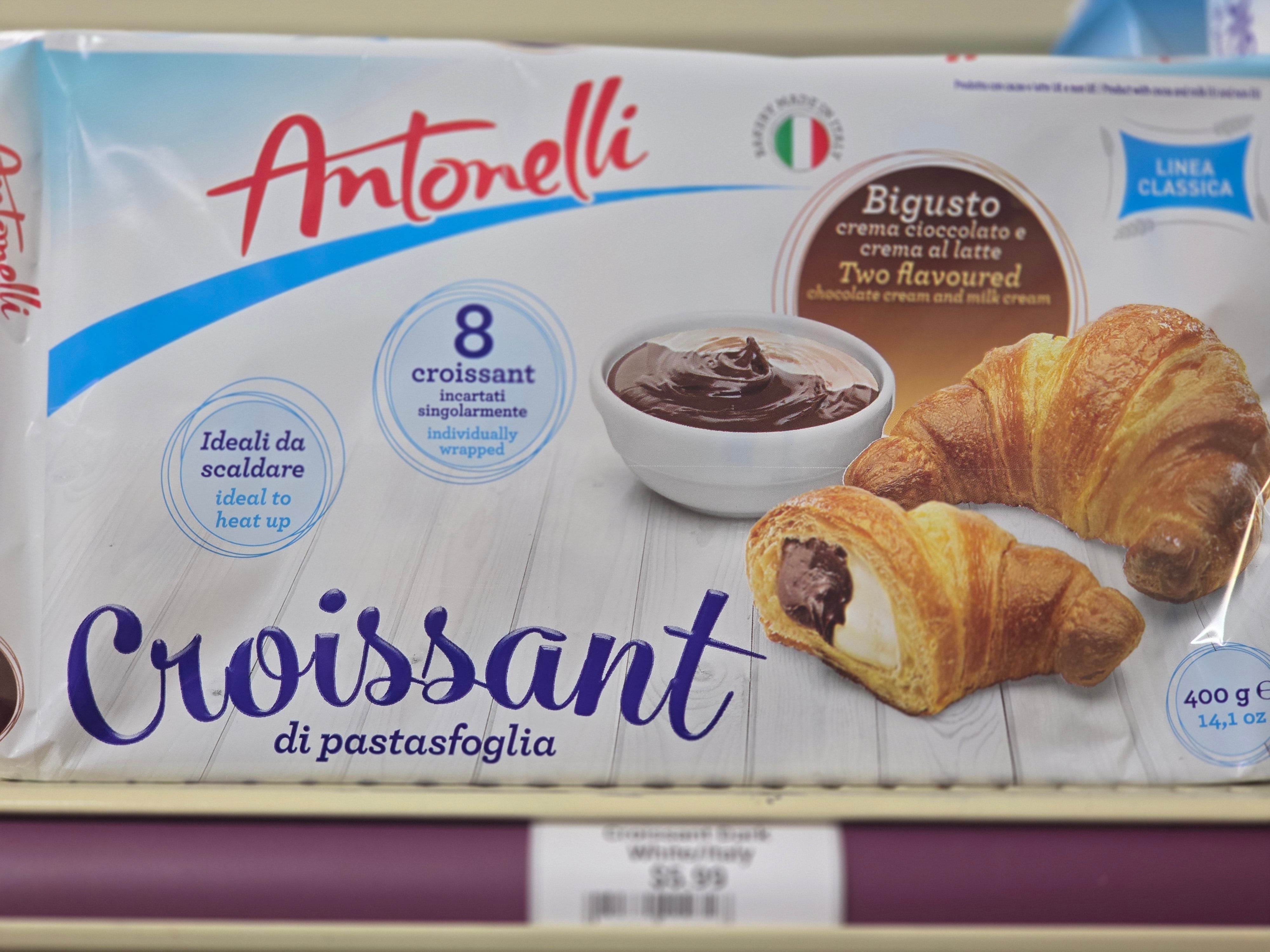 Antonelli Filled Croissants – Individually Wrapped (Made in Italy)