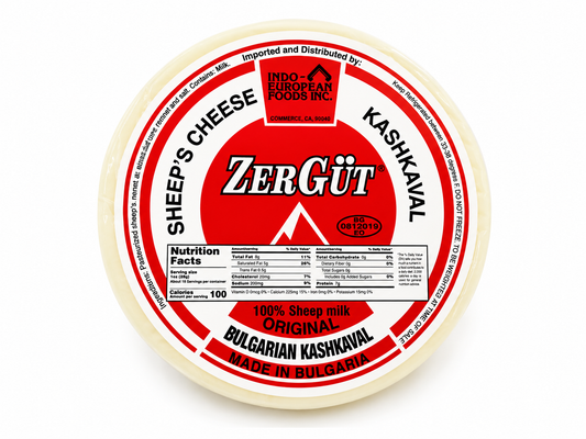 Zergüt Bulgarian Kashkaval Sheep's Milk Cheese, 14.1 oz (400g)