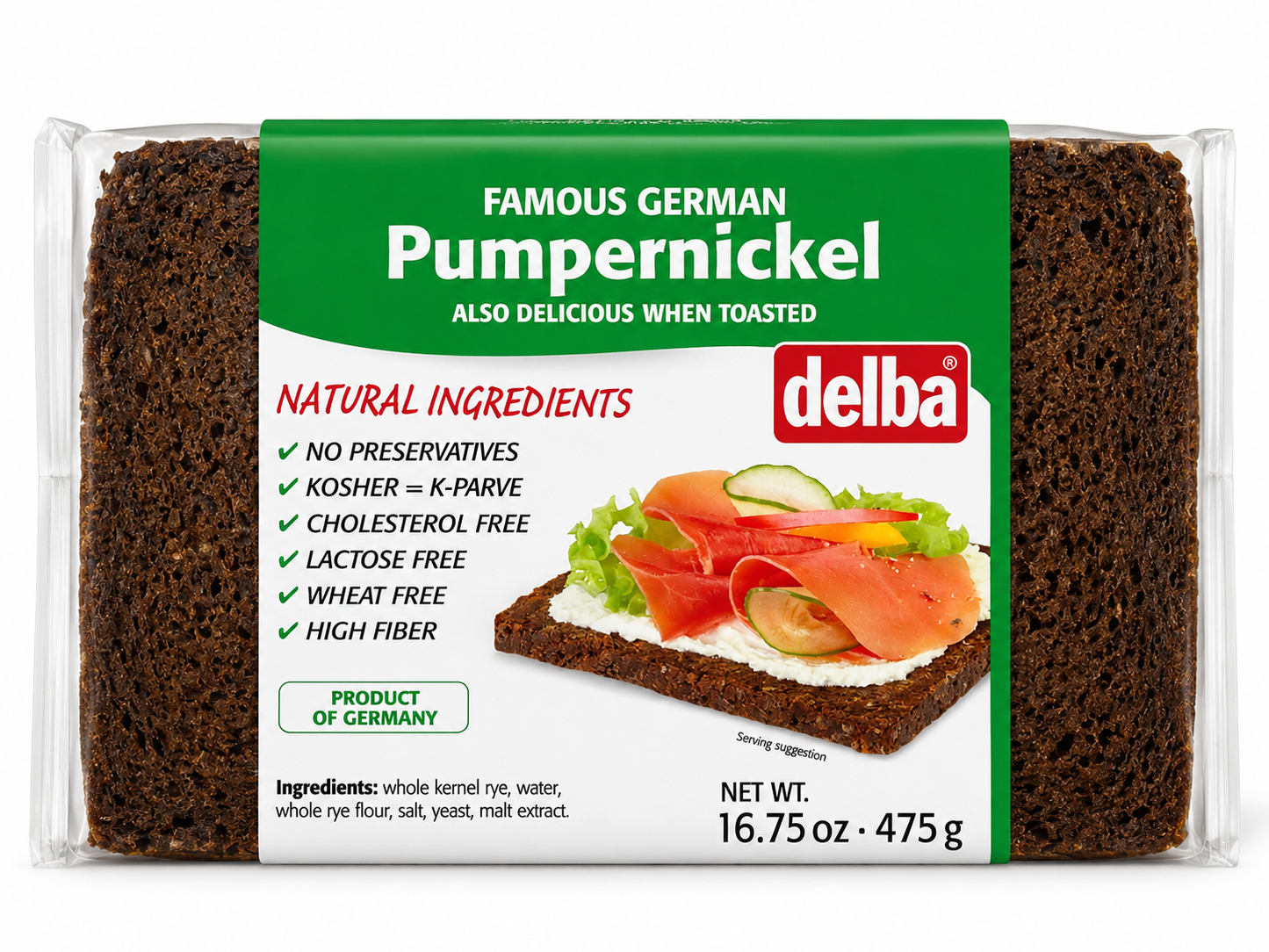 Delba Famous German Bread, 16.75 oz (475g)
