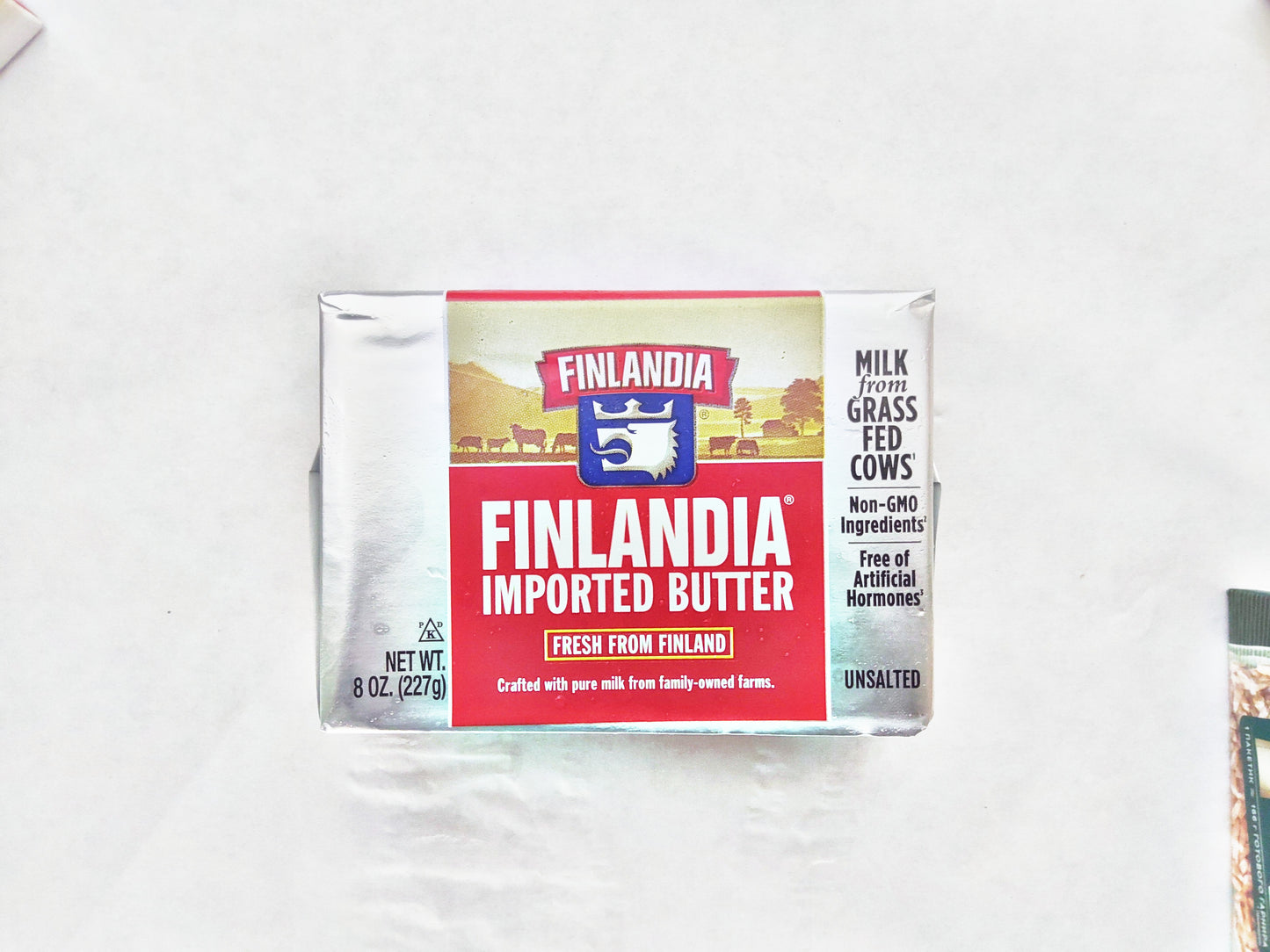 Finlandia Imported Butter Unsalted, 8 oz (227g)