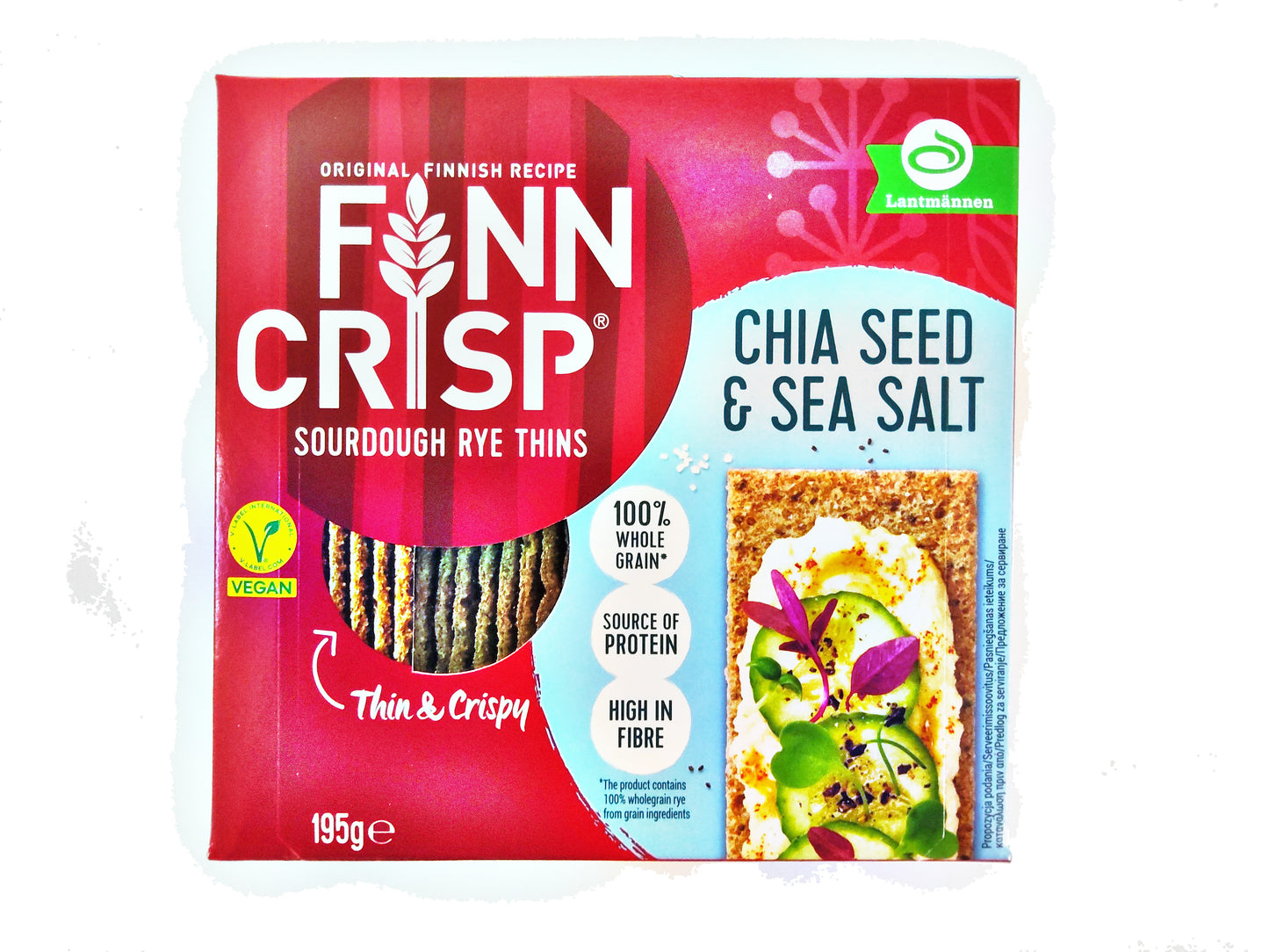 Finn Crisp Chia Seed & Sea Salt, 195 g
