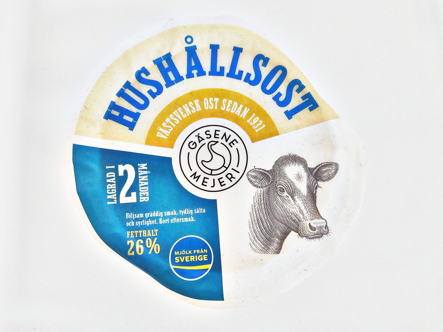 Gäsene Mejeri Hushållsost, 0.972 kg (sold by weight)