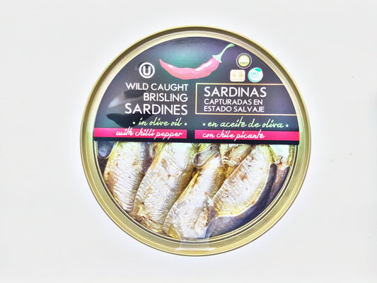 Les Mouettes d'Arvor Sardines Chili Style, 4.37 oz (124g)