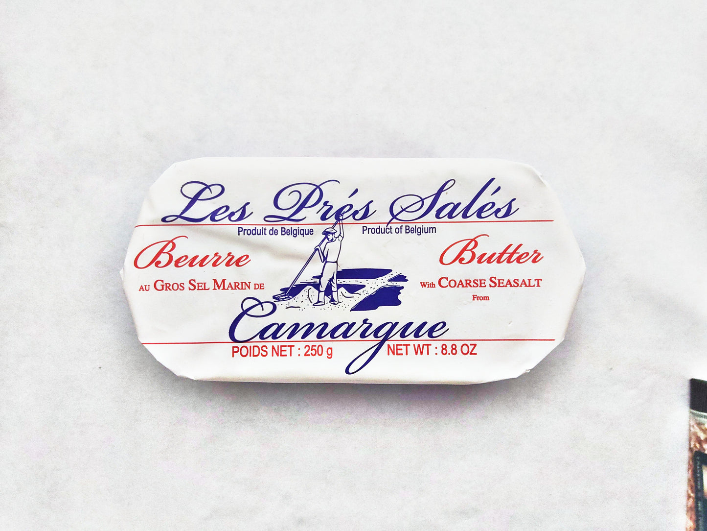 Les Pres Sales Butter with Coarse Sea Salt, 8.8 oz (250g)