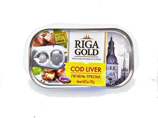 Riga Gold Cod Liver in Own Oil, 4.23 oz (120g)